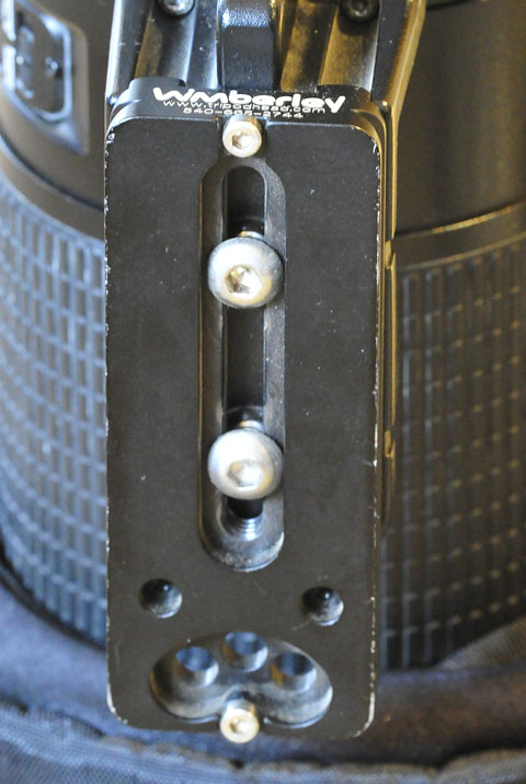 wimberly plate on lens foot