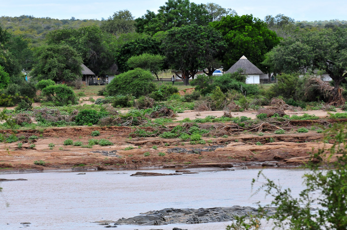 The view of Balule camp from across the Olifants River in the Kruger National Park