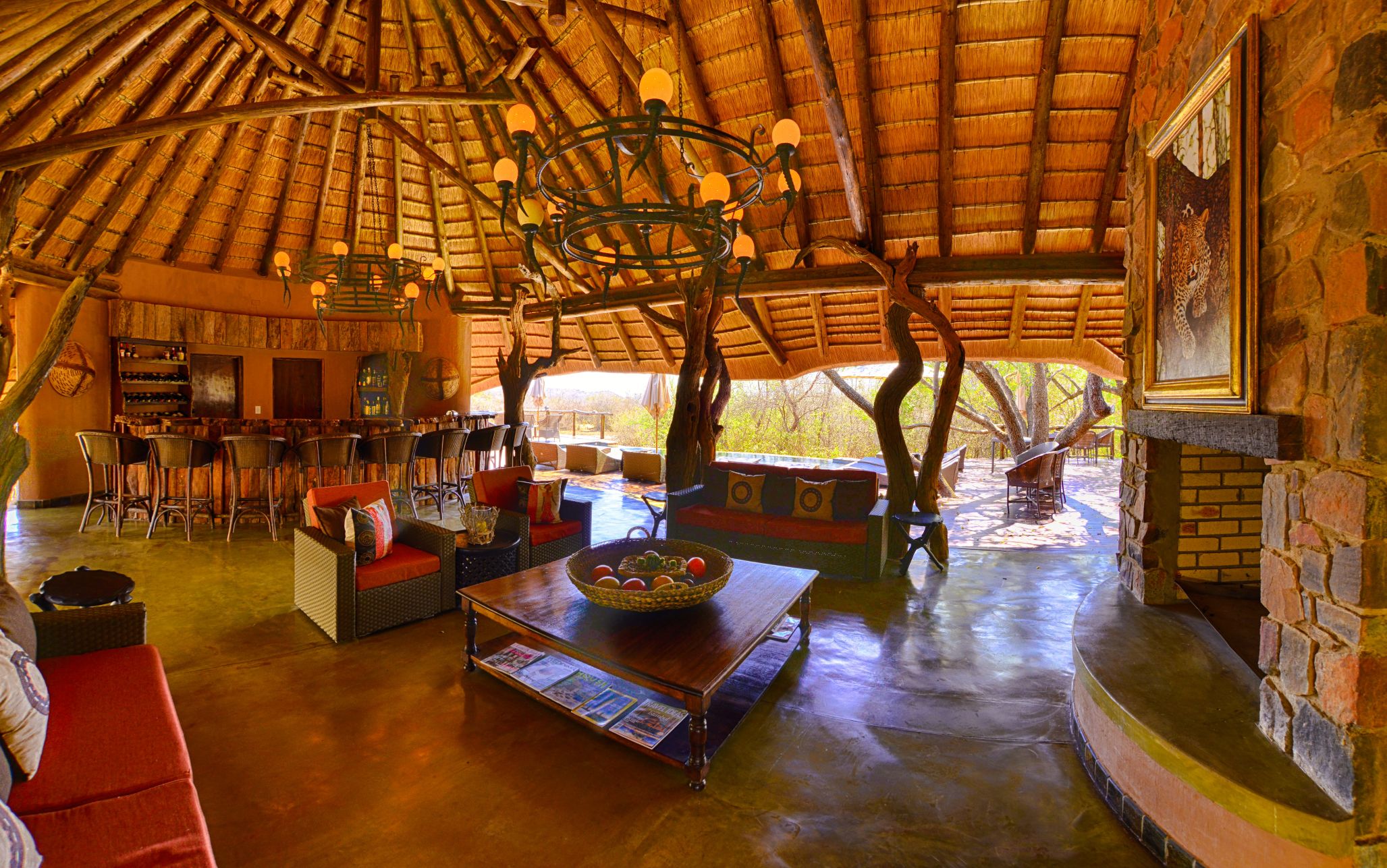 Bar area at Motswiri Private Safari Lodge