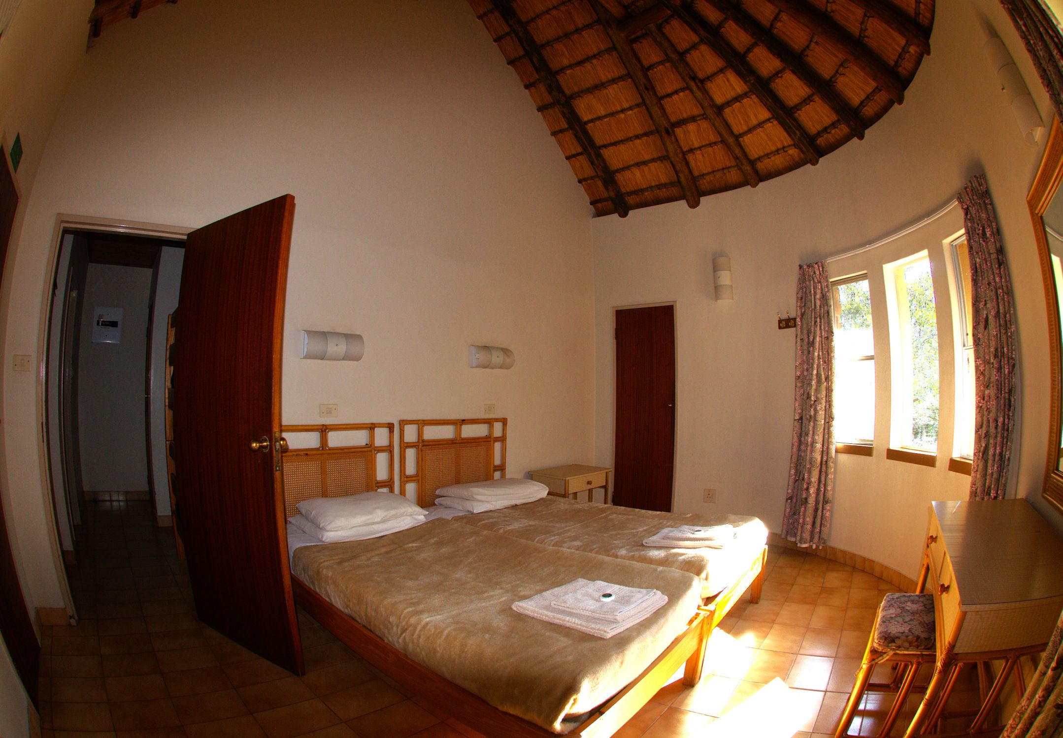 Bedroom in our Mopani Bungalow in the Kruger