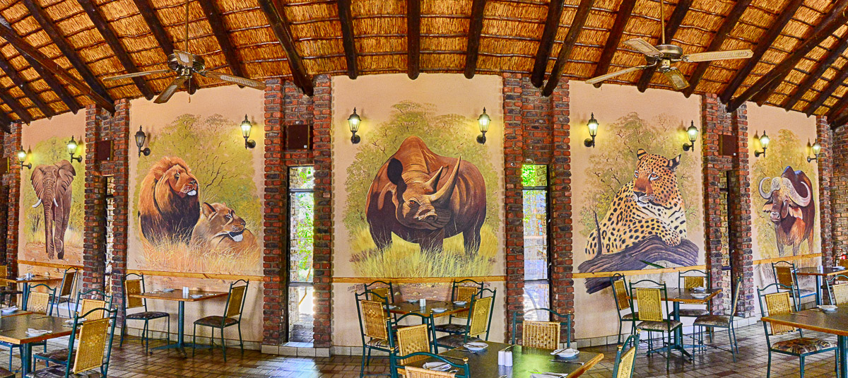 Big-5 Murals on Manyane Restaurant wall