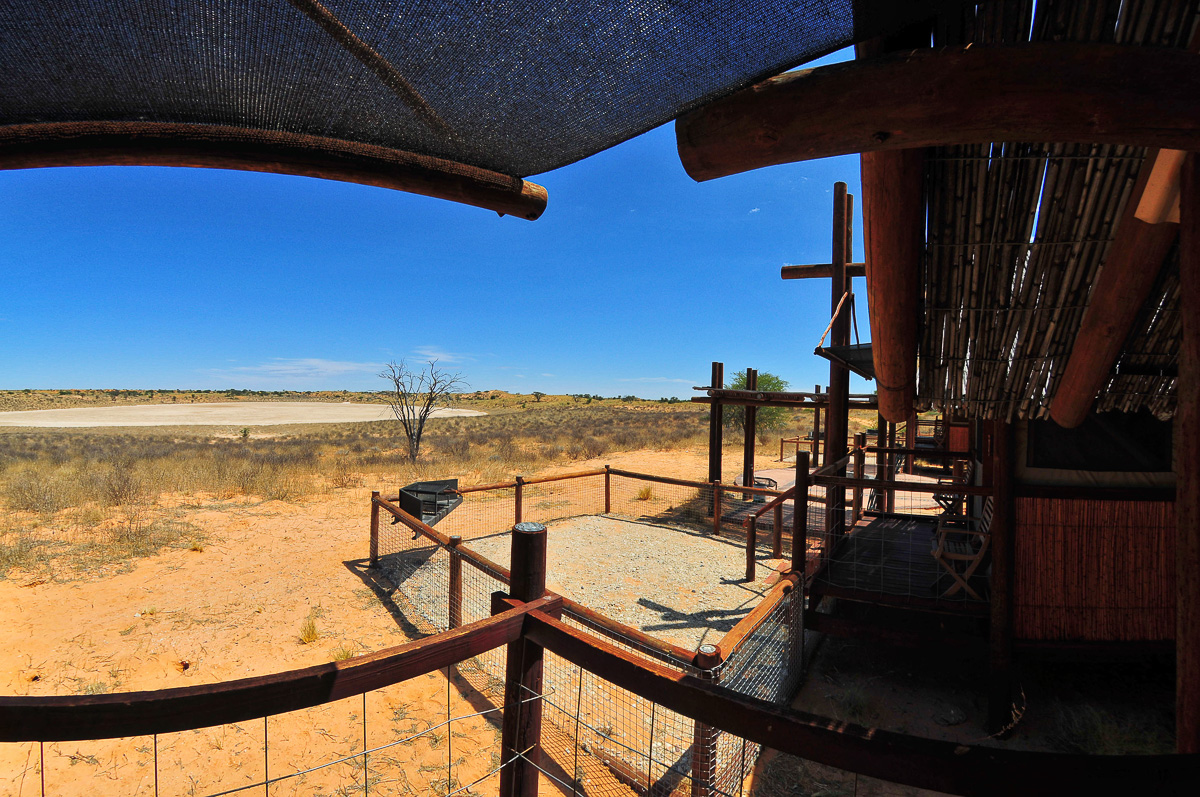 Bitterpan cabins veranda and braai area