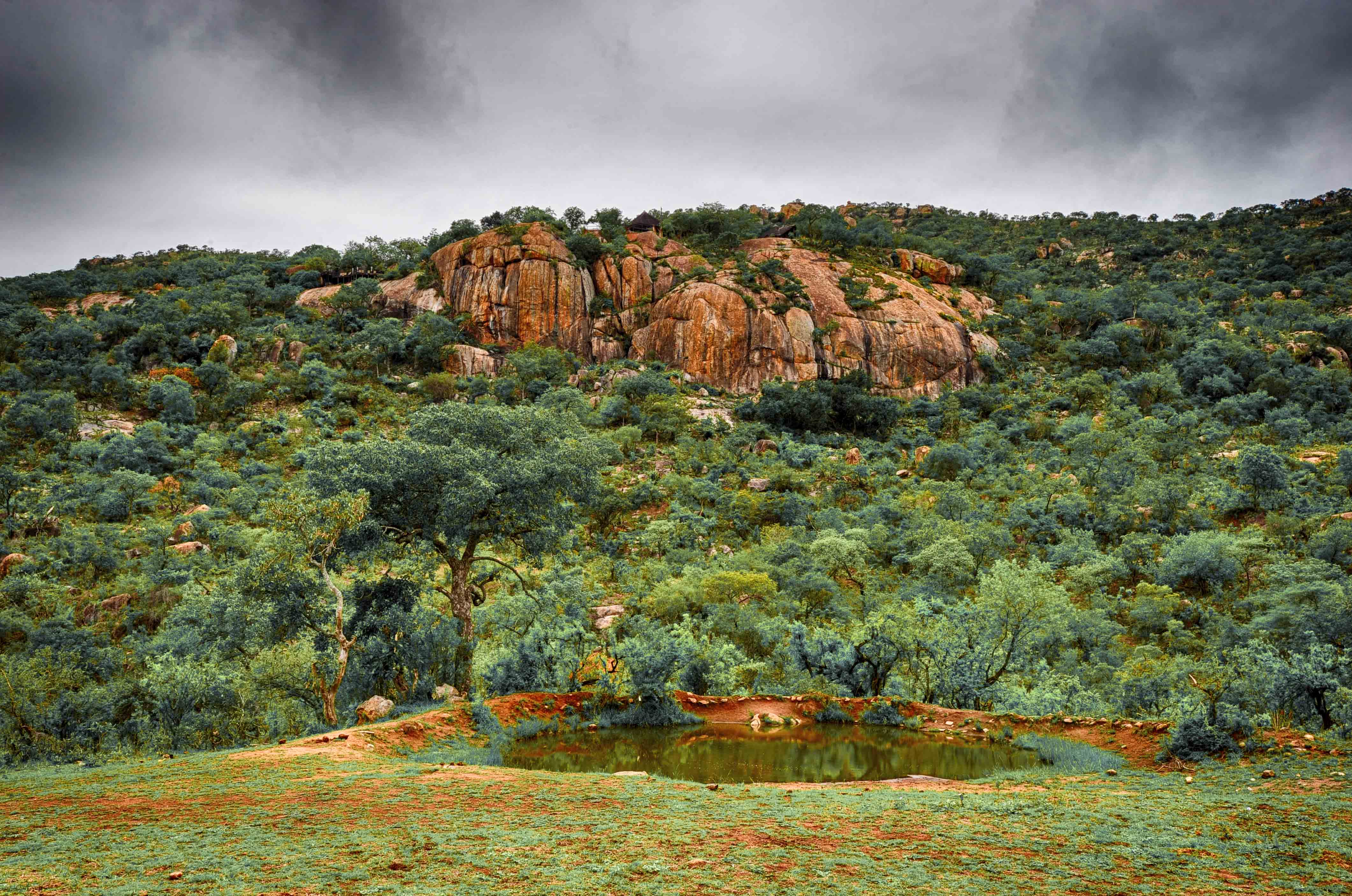 View of Bongani Mountain Lodge in Mthethomusha Game Reserve in the Greater Kruger National Park