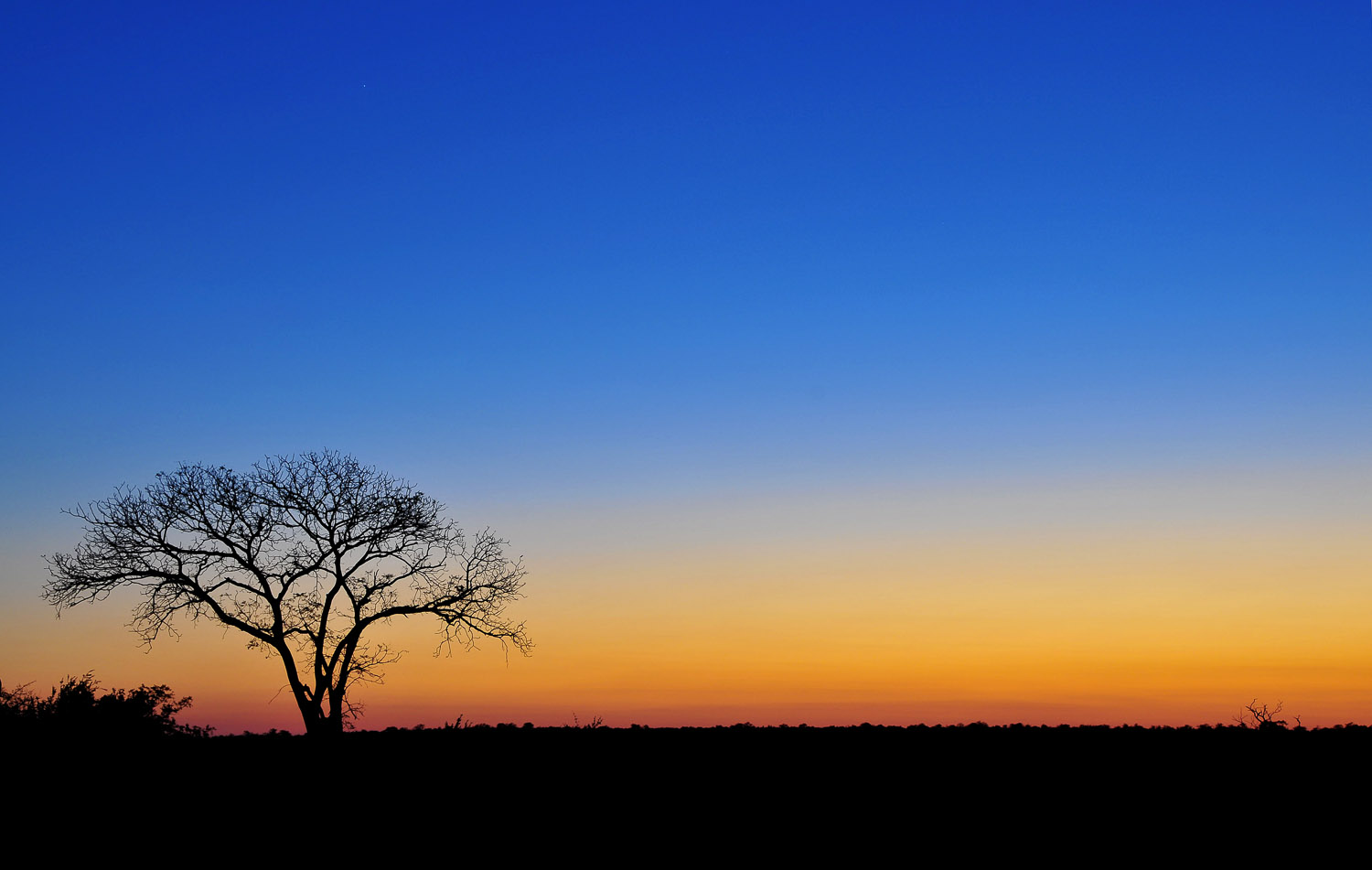 Sunset at Boulders Bush Lodge near Mopani in the Kruger National Park