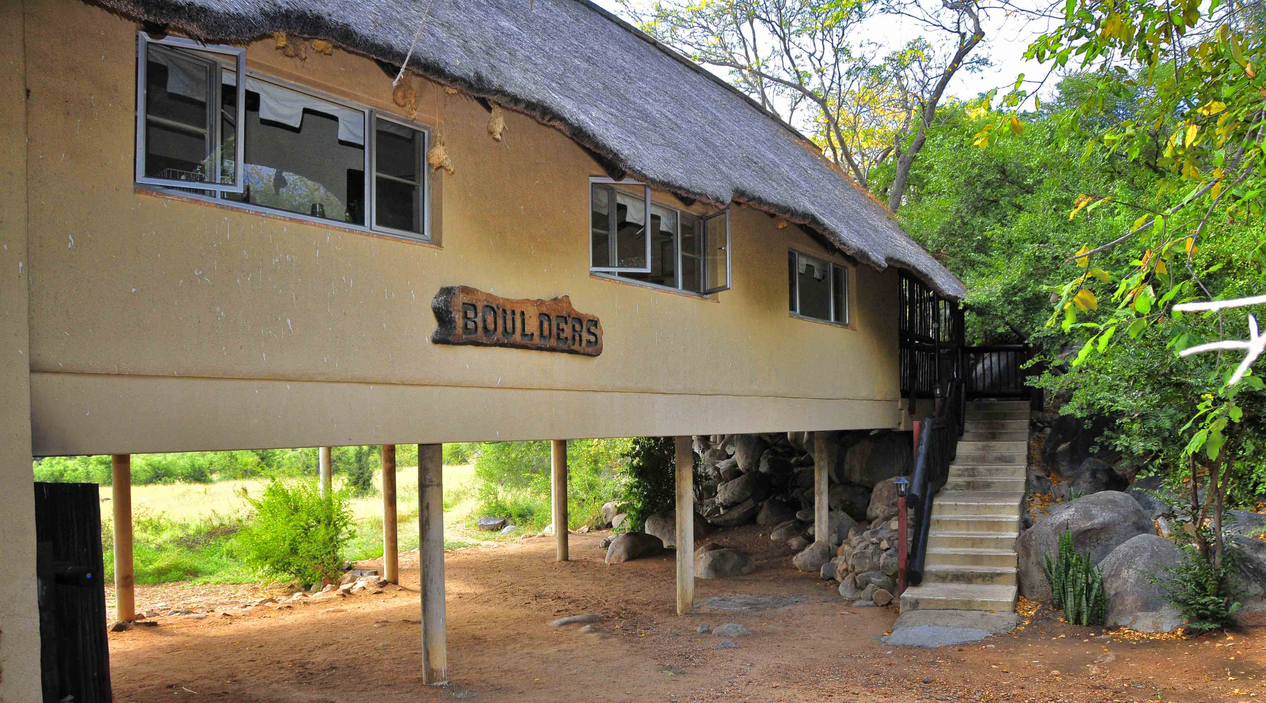 Boulders Bush Lodge entrance in the Kruger National Park