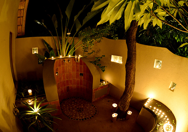 The outside shower The outside shower