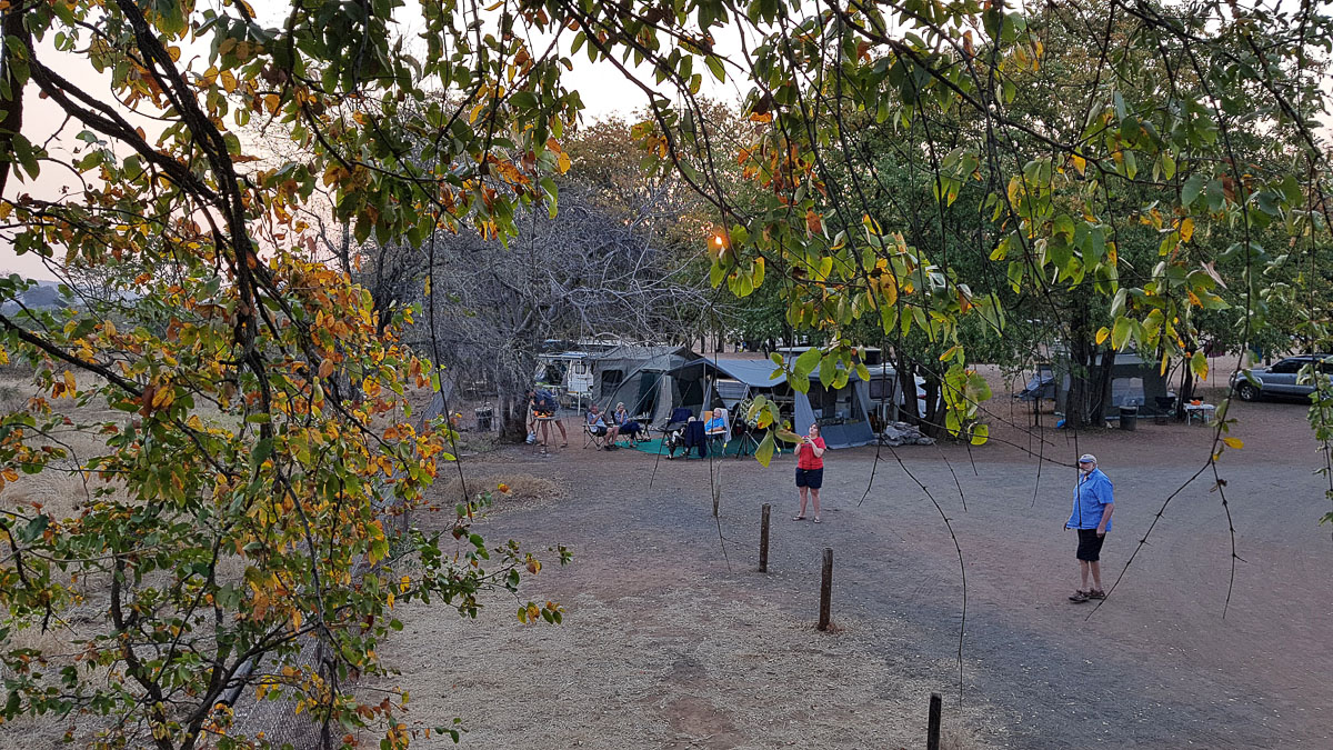 Camping area on the fence at Punda