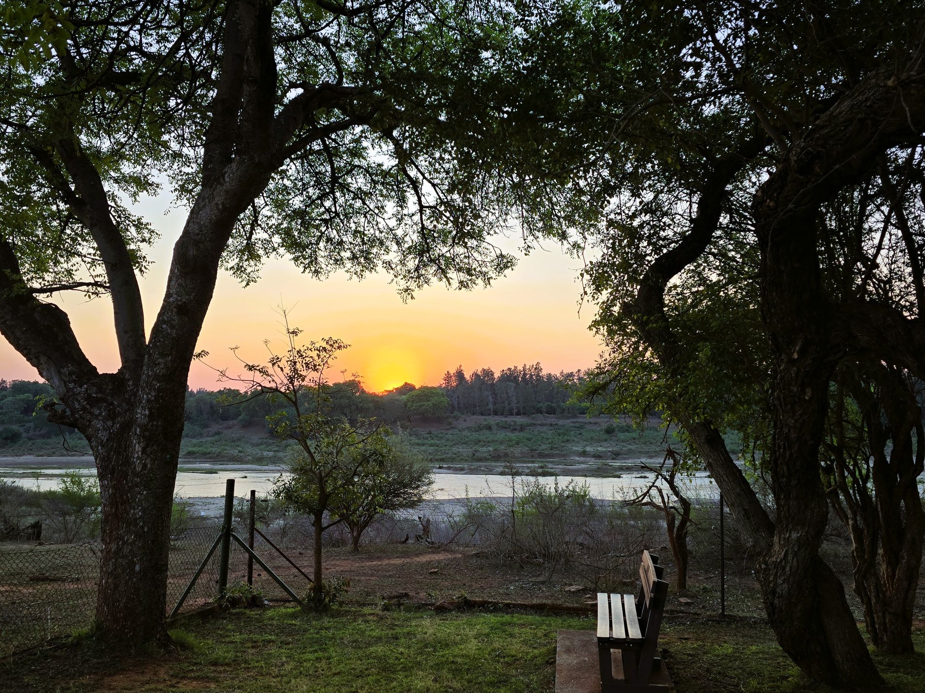 Sunrise at Crocodile Bridge Camp