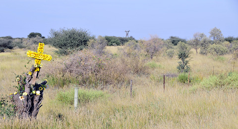 cross at side of road 