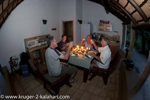 dinner at Bateleur camp dinner at Bateleur camp