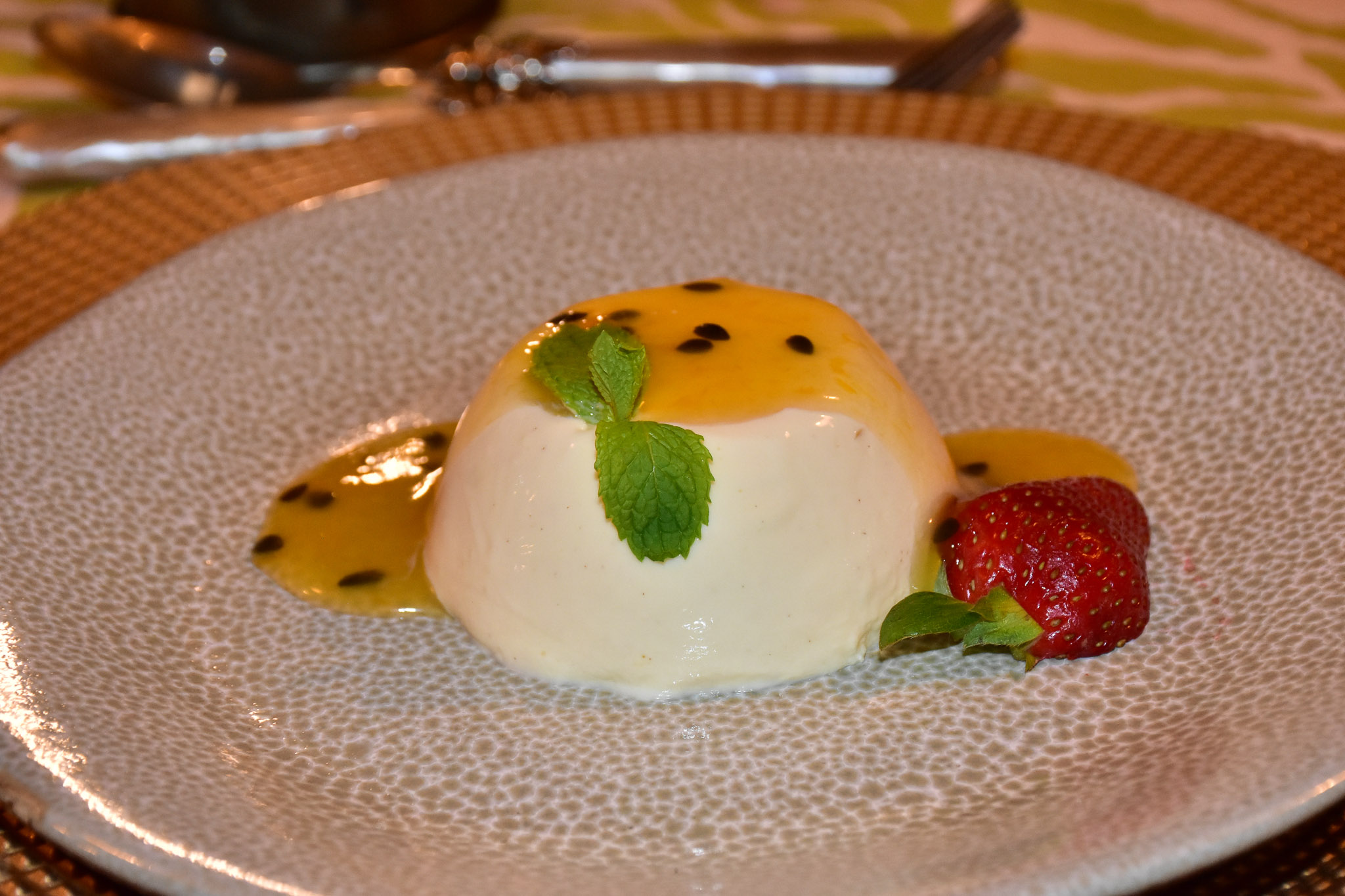 Granadilla Pannacotta dessert at Last Word Madikwe