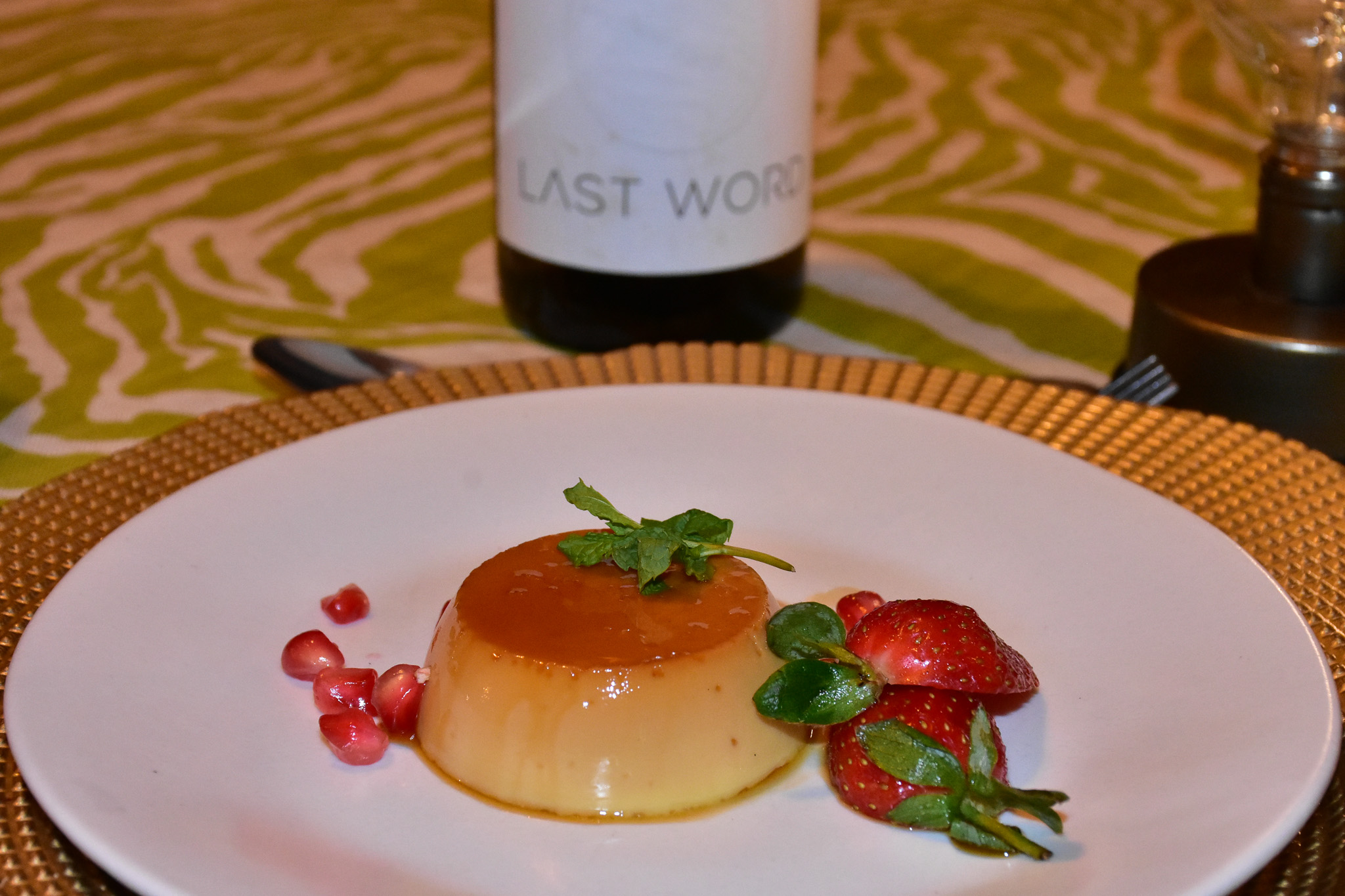 creme caramel dessert at Last Word Madikwe