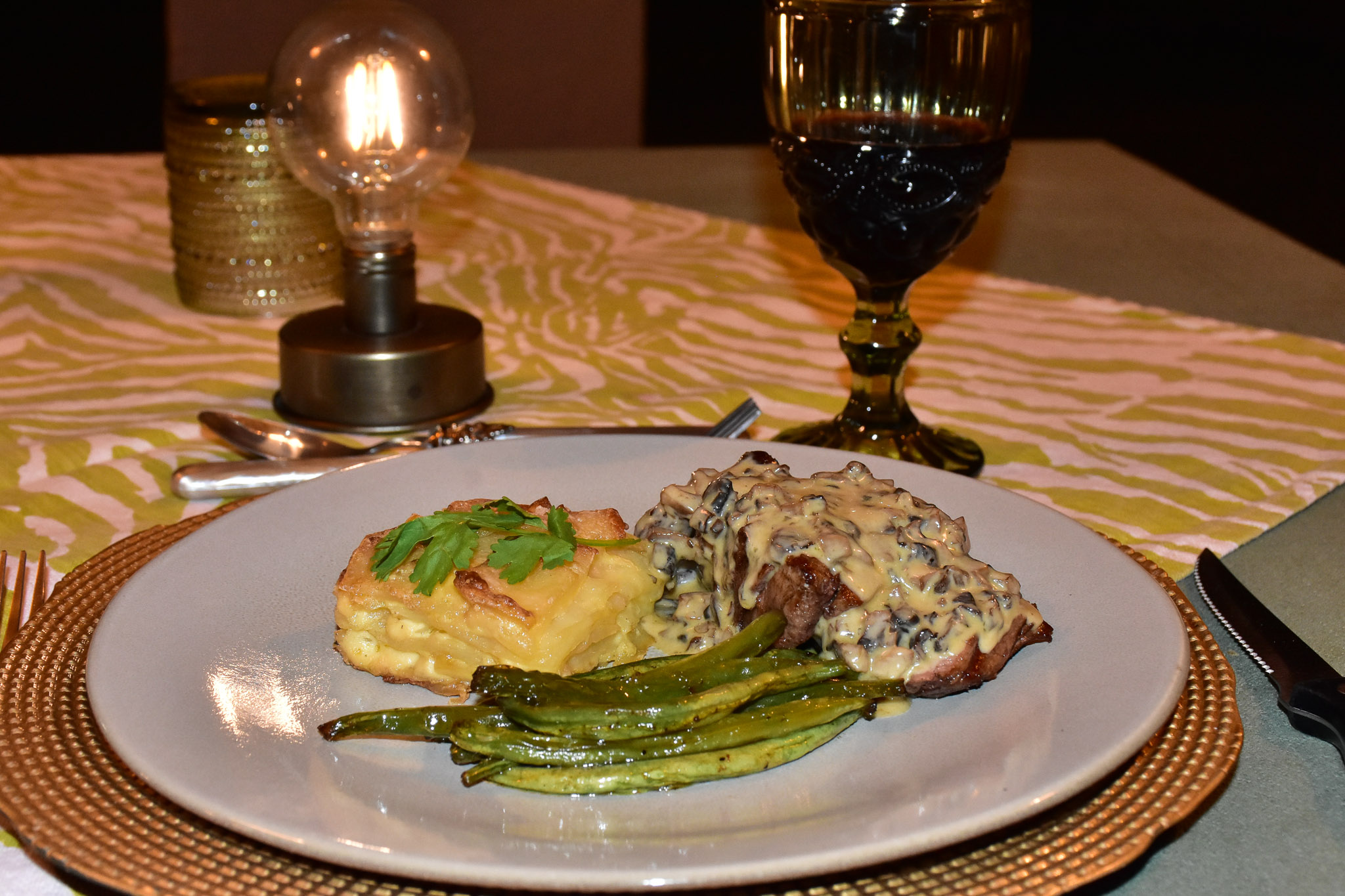 Fillet steak dinner at Last Word Madikwe