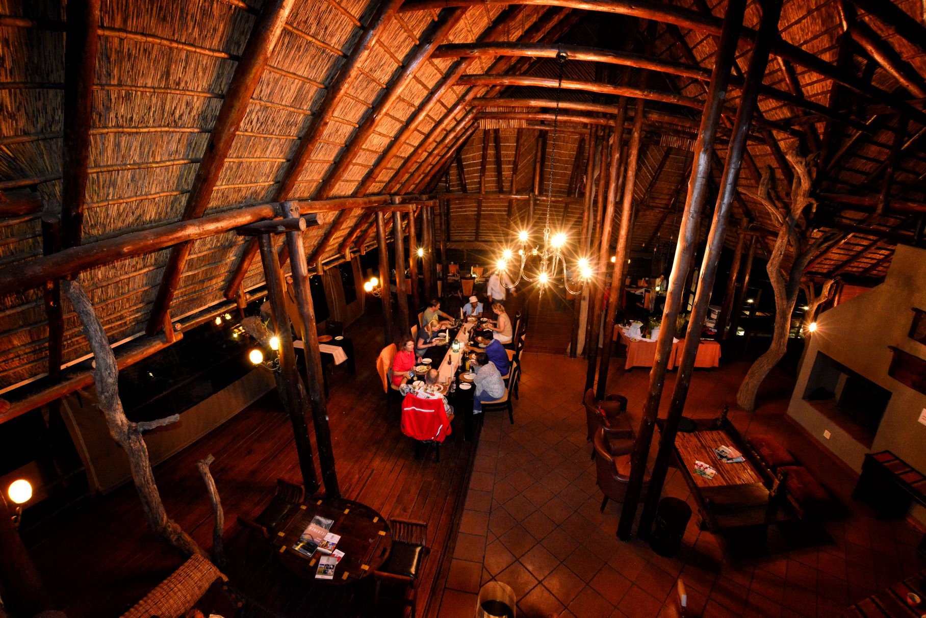 dinner in the dining room at Madikwe River Lodge dinner in the dining room at Madikwe River Lodge