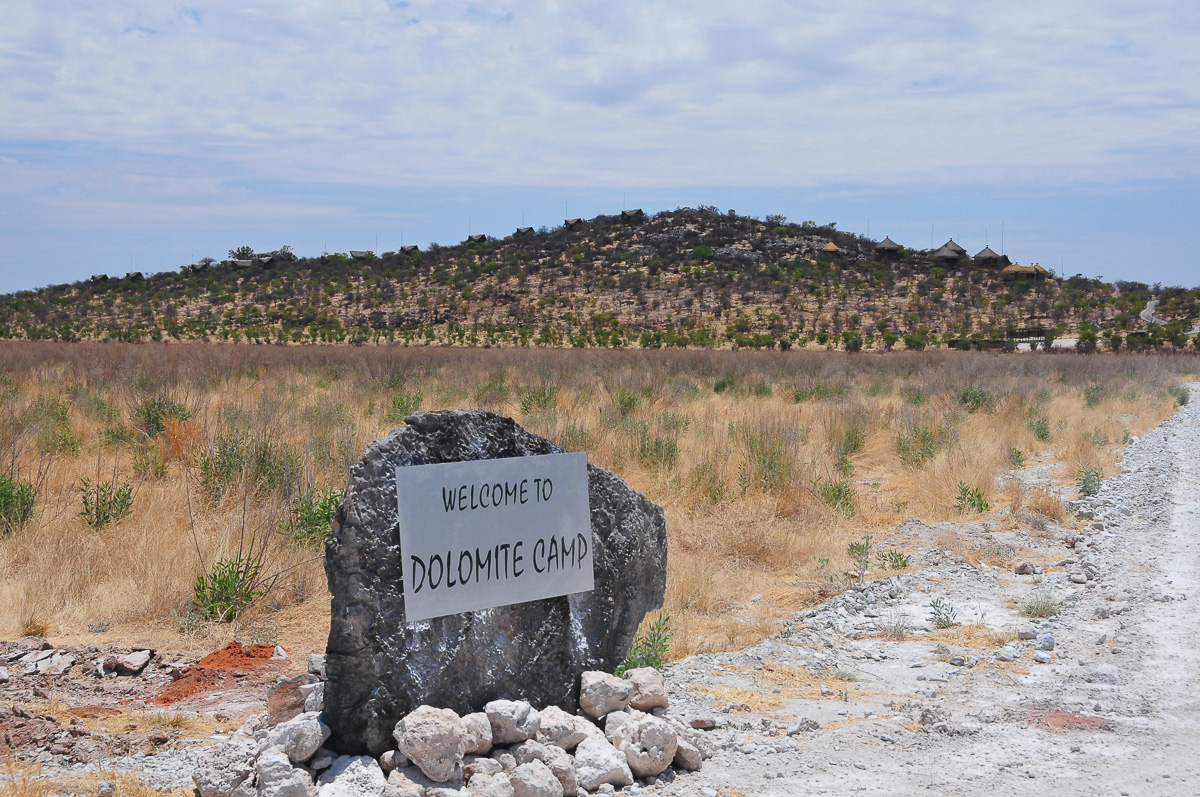 Entrance to Dolomite camp in Etosha