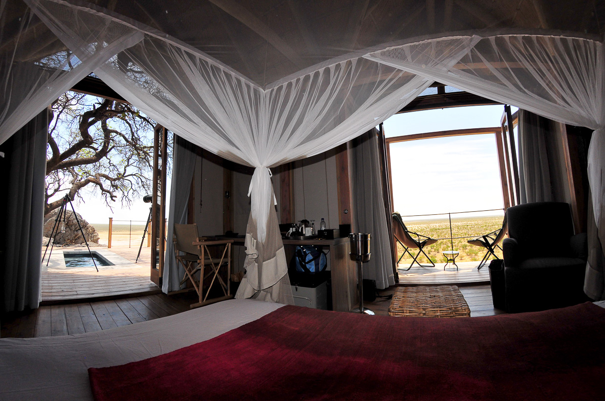 Inside the deluxe chalet in Dolomite camp
