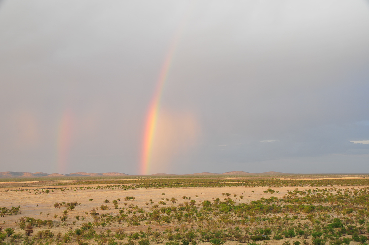 Image of Rainbows taken from Dolomite camp in Etosha