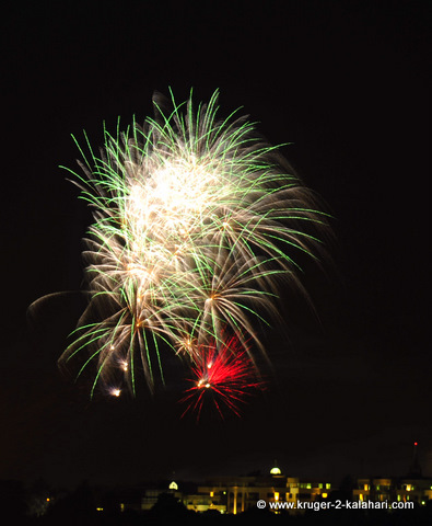 Fireworks display over Wanderers Stadium