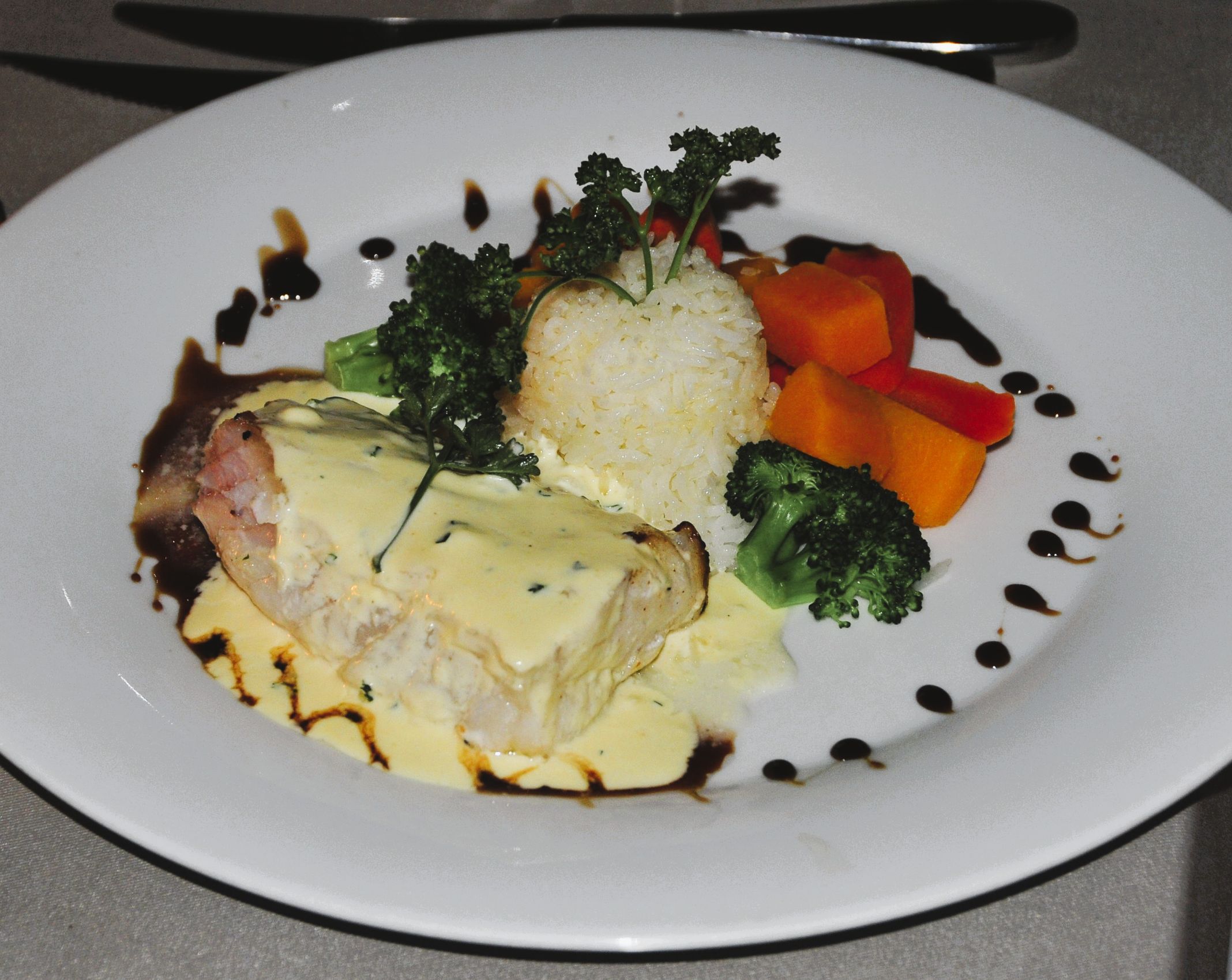 Fish and veg at Shepherds Tree