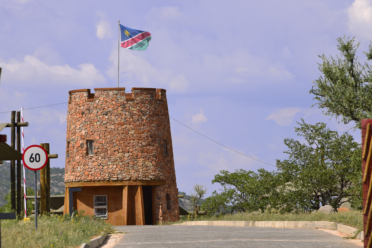 Inside Galton gate entrance in Etosha
