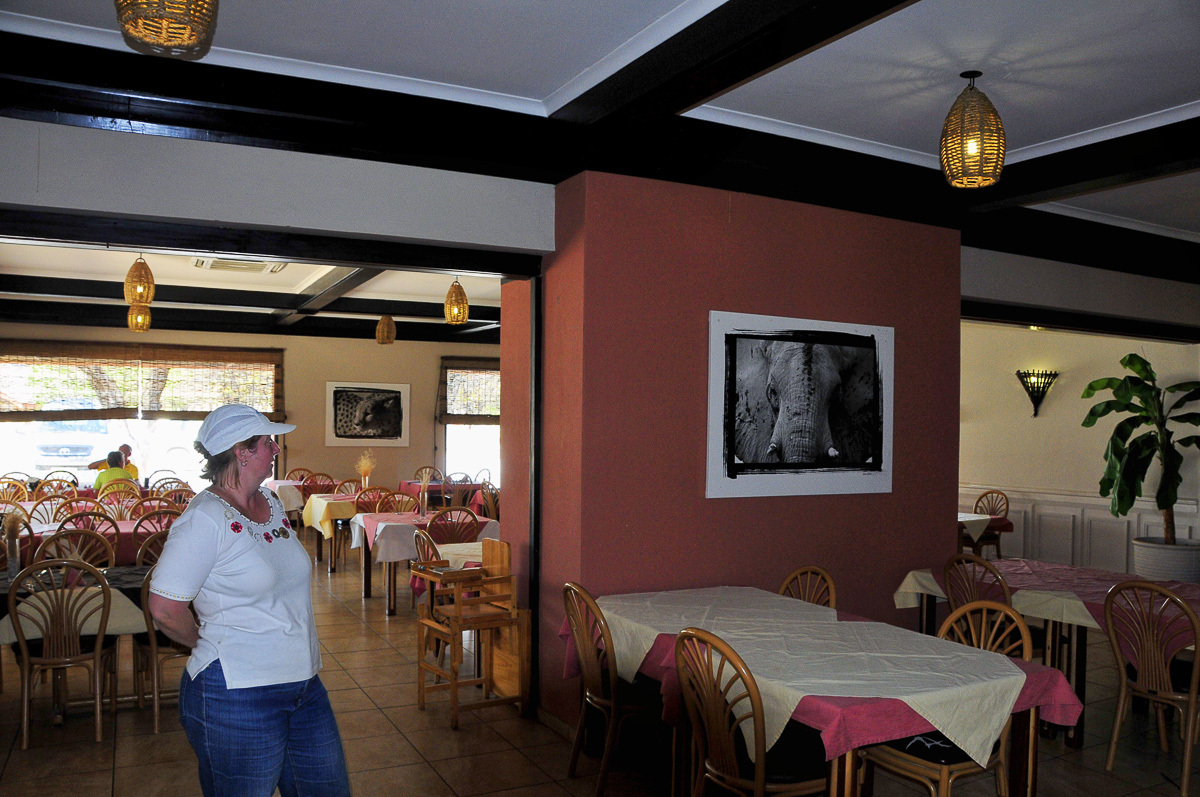 Inside Halali camps restaurant