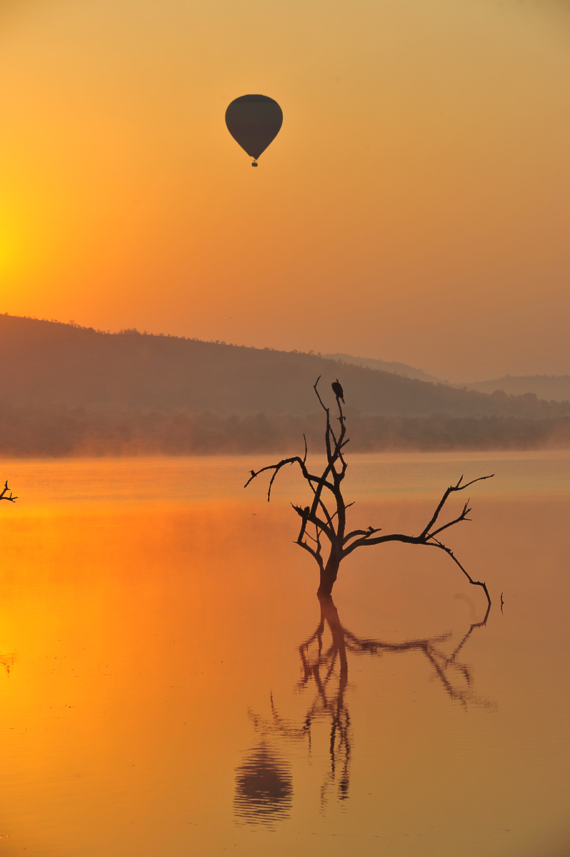 Hot air balloon over Mankwe