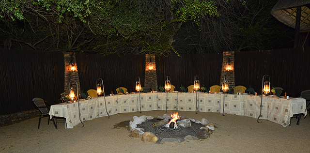 Idube boma setup for dinner Idube boma setup for dinner