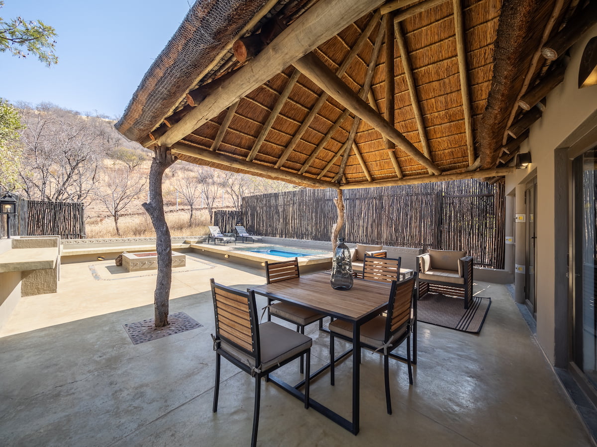 Luxury suites outdoor area at Ivory Tree