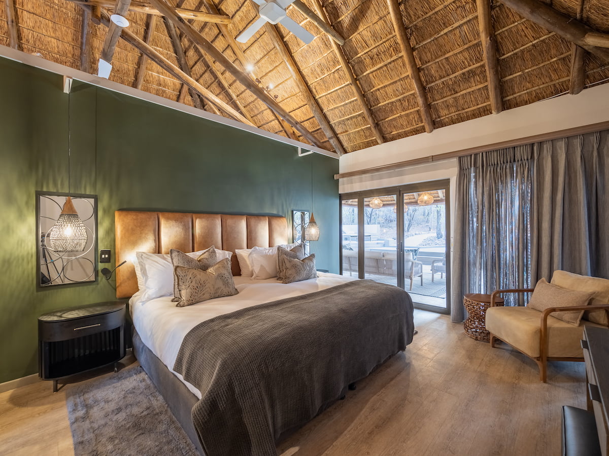 Royal suite bedroom at Ivory Tree Lodge