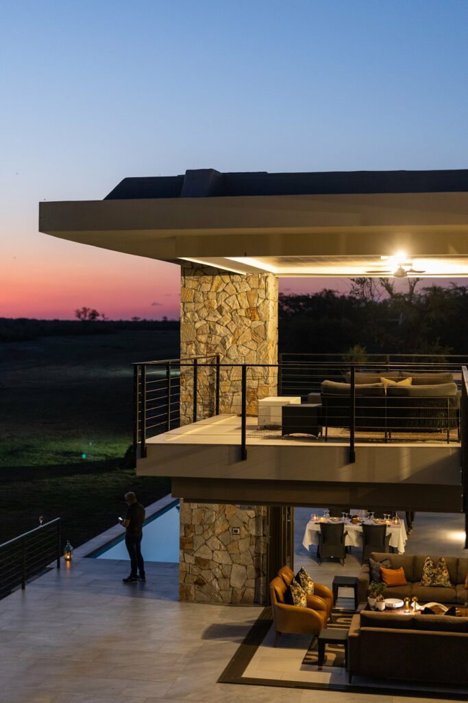 Sunset over Jamala Madikwe lodge from the watch tower Sunset over Jamala Madikwe lodge from the watch tower