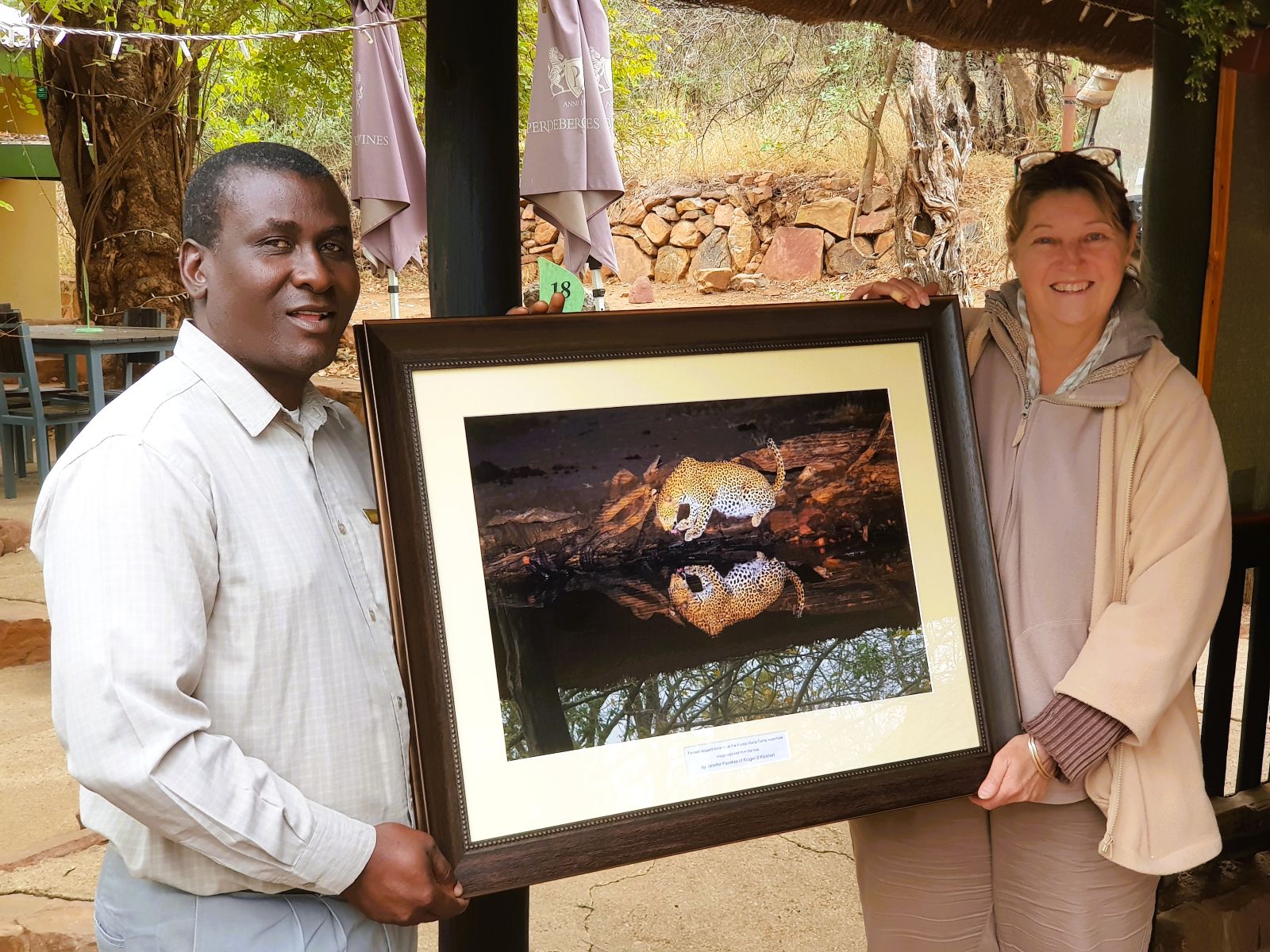 We donated a Leopard picture to Michael at Punda Maria Camp