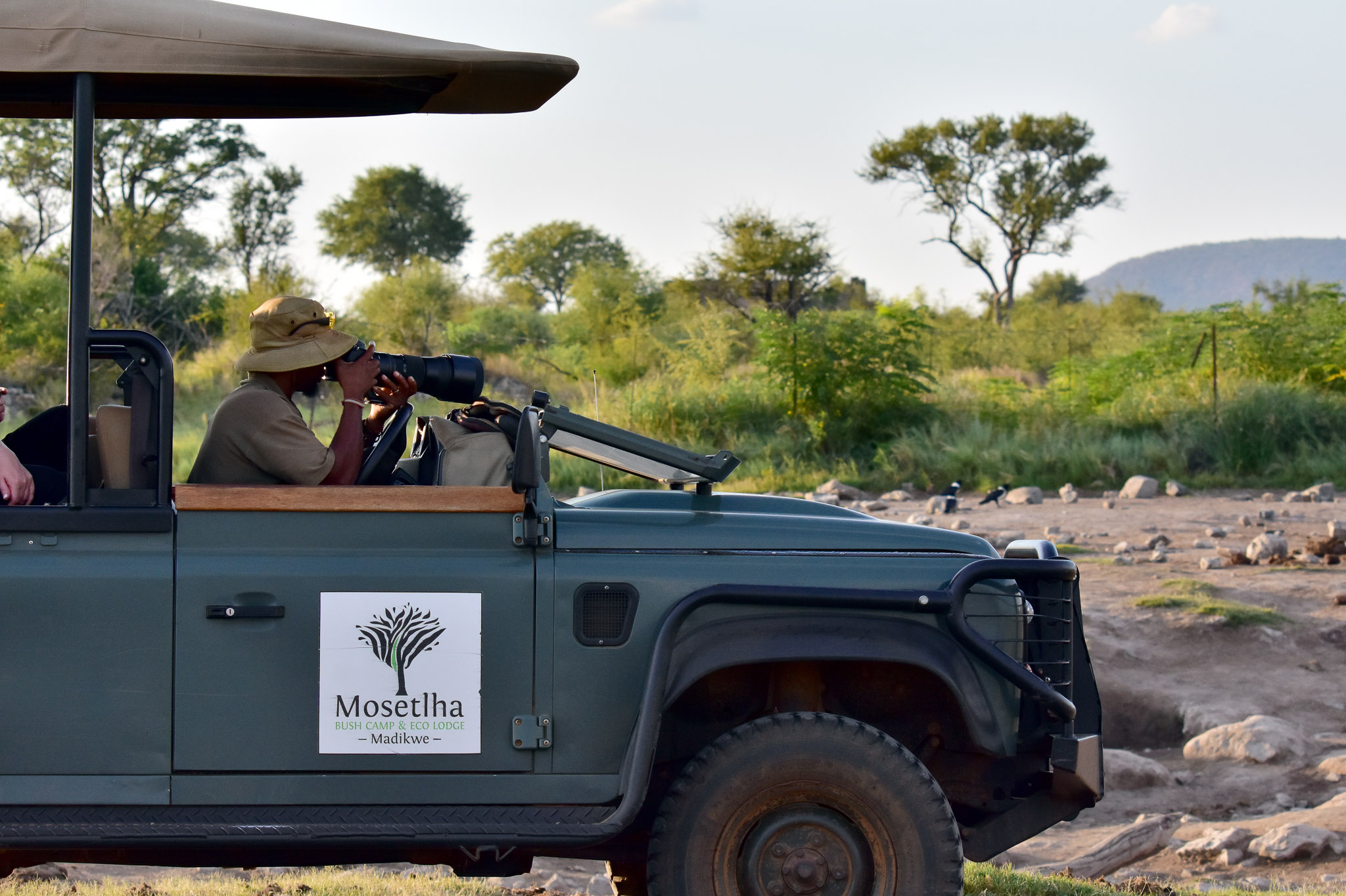 Jonny Motsieloa photographing wildlife