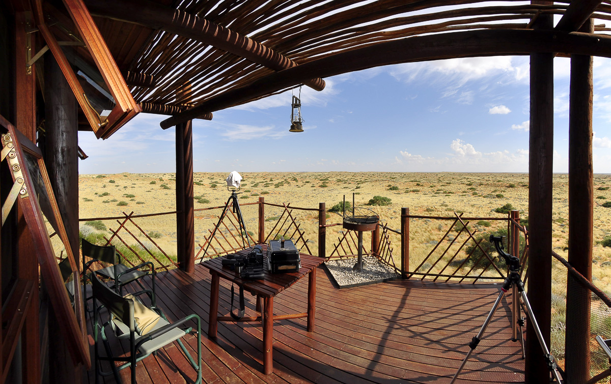 the large wooden deck at KielieKrankie Wilderness camp