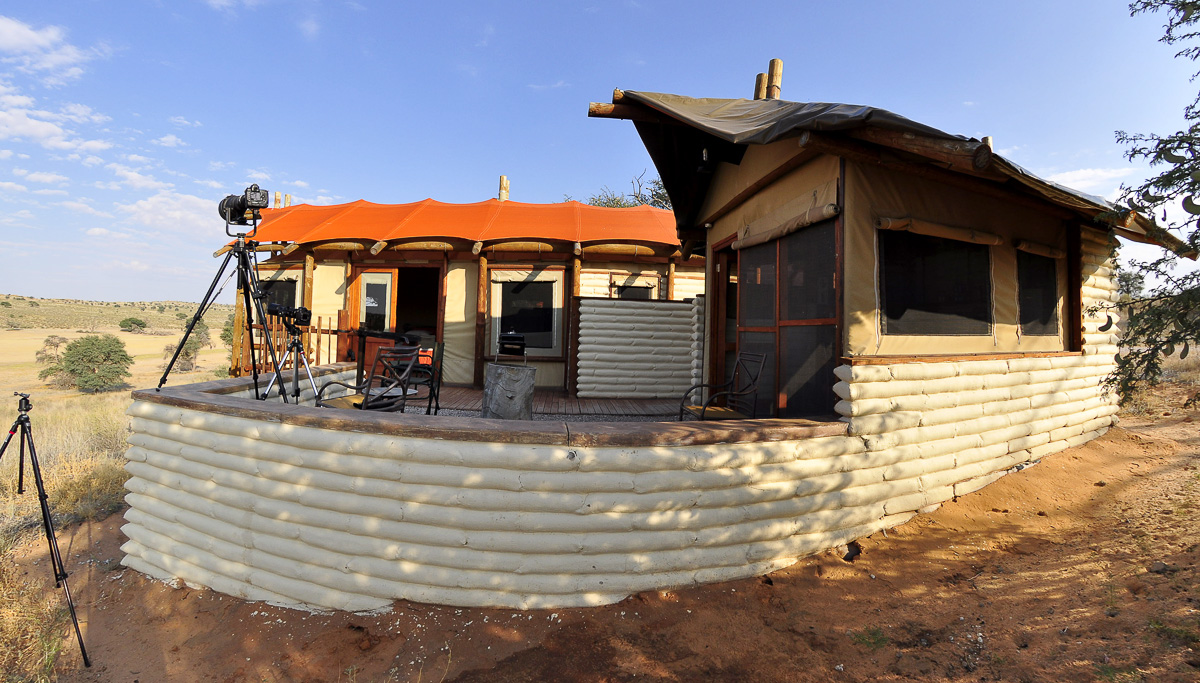 side view of our tent at Kalahari Tented Camp