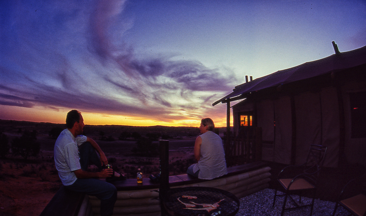 Kalahari Tented Camp sundowner view