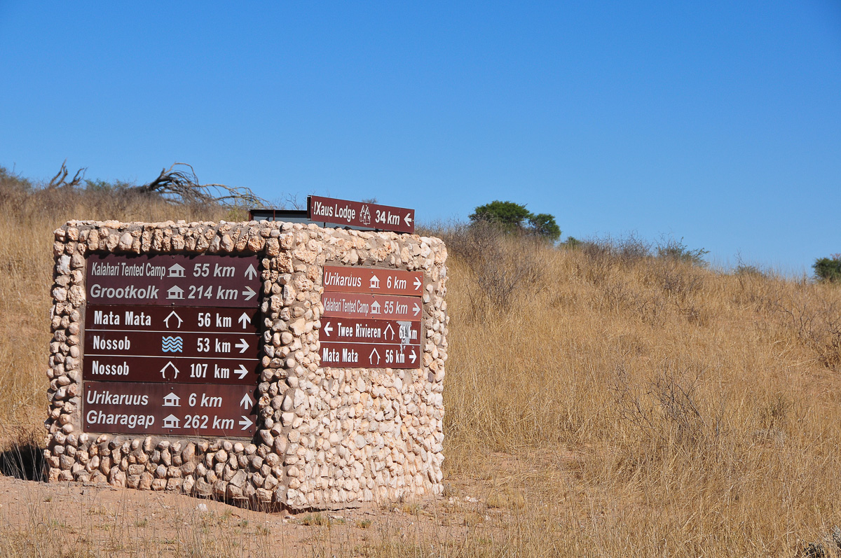 Kalahari sign board