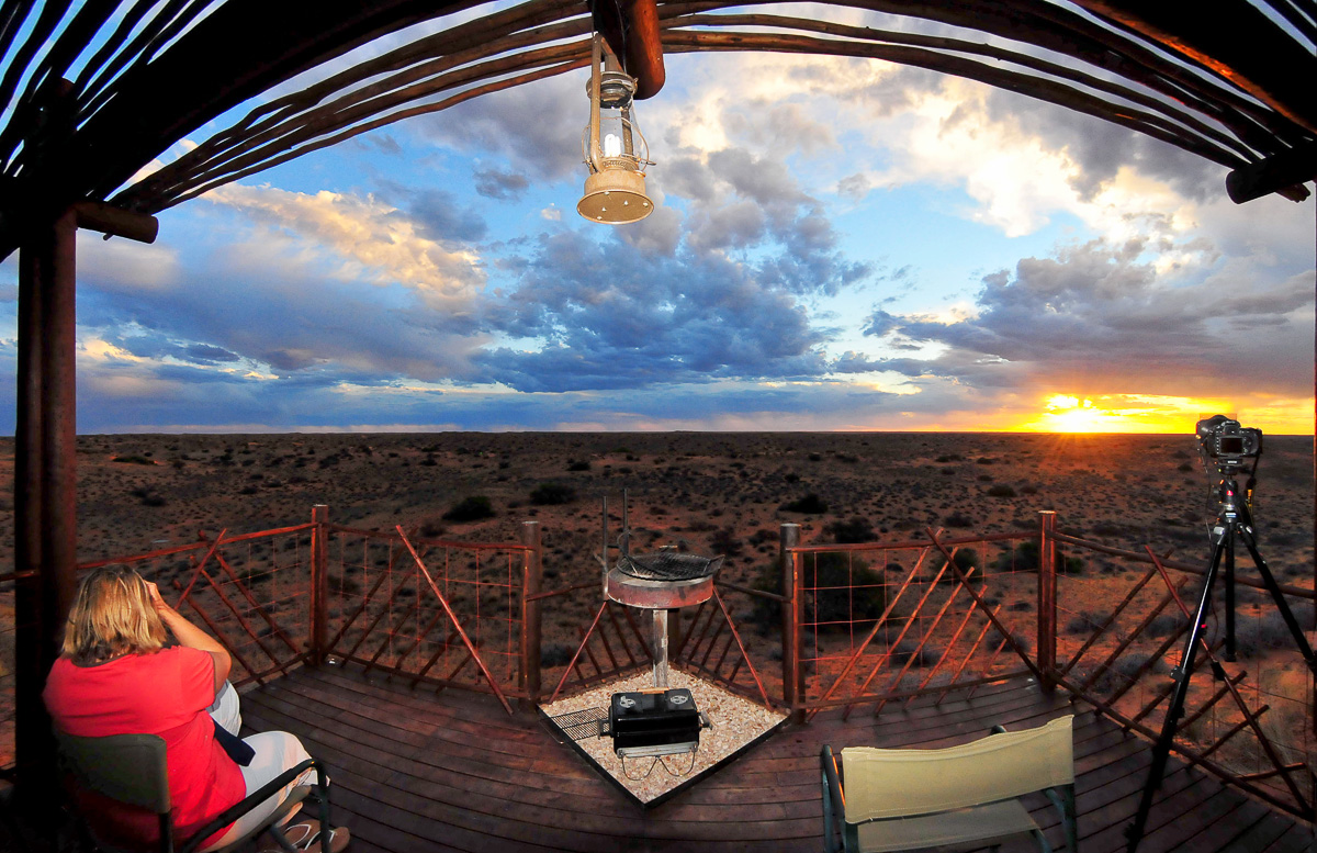 View from the wooden deck at KielieKrankie Wilderness camp
