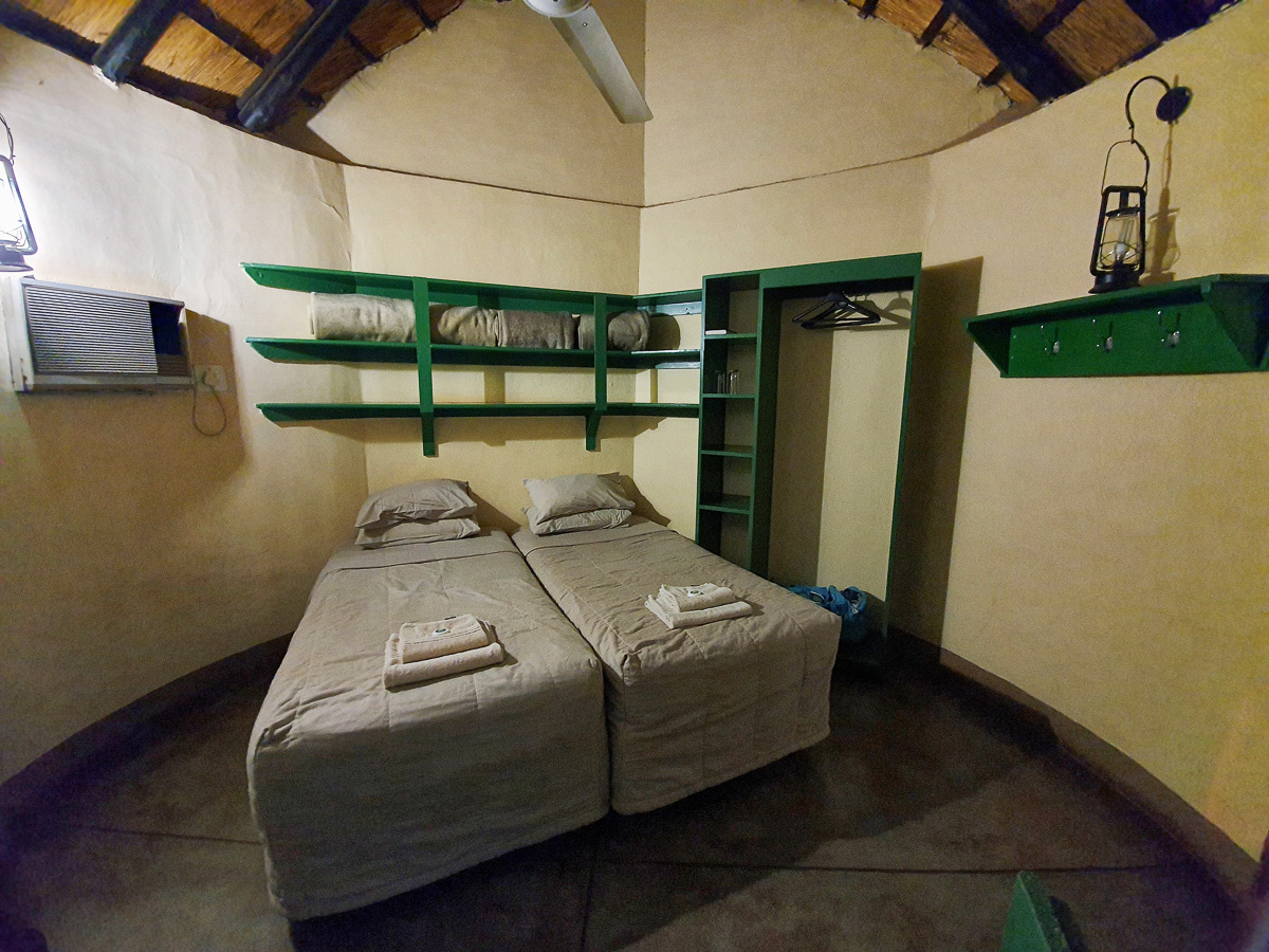 Inside view of a hut in Lower Sabie