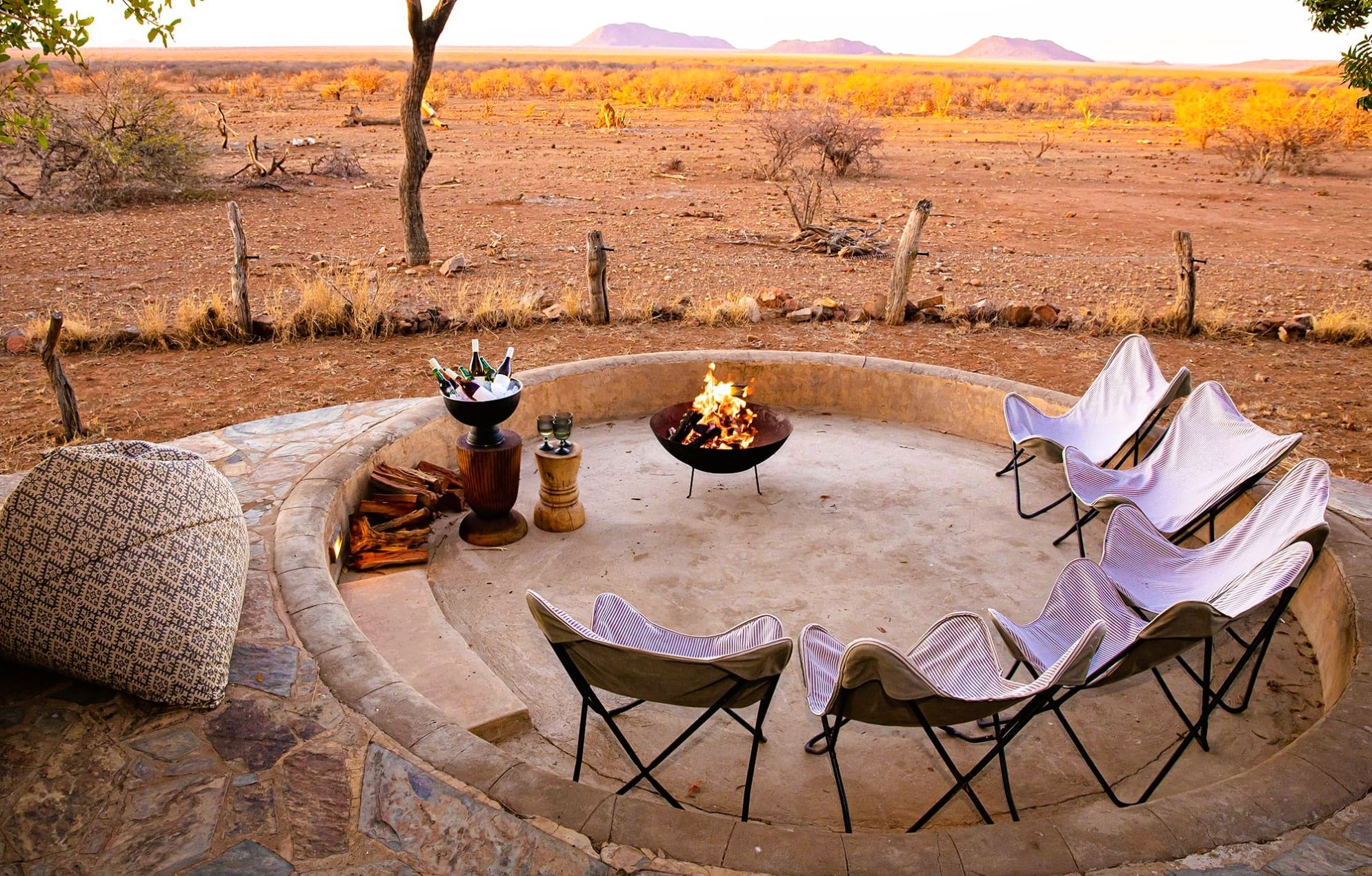 The small boma area at the Private Villa at Last Word Madikwe