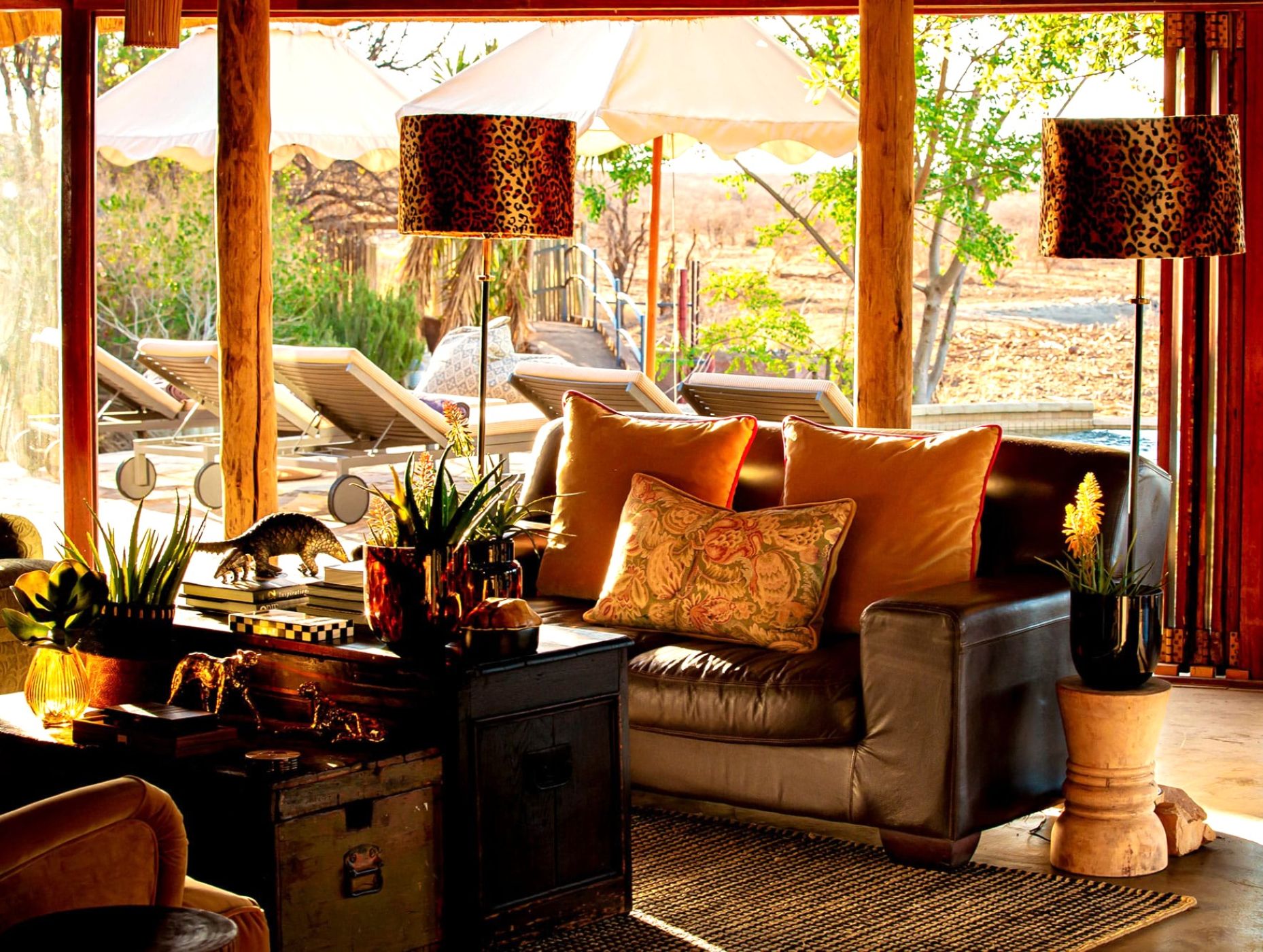 The lounge in the Private Villa at Last Word Madikwe