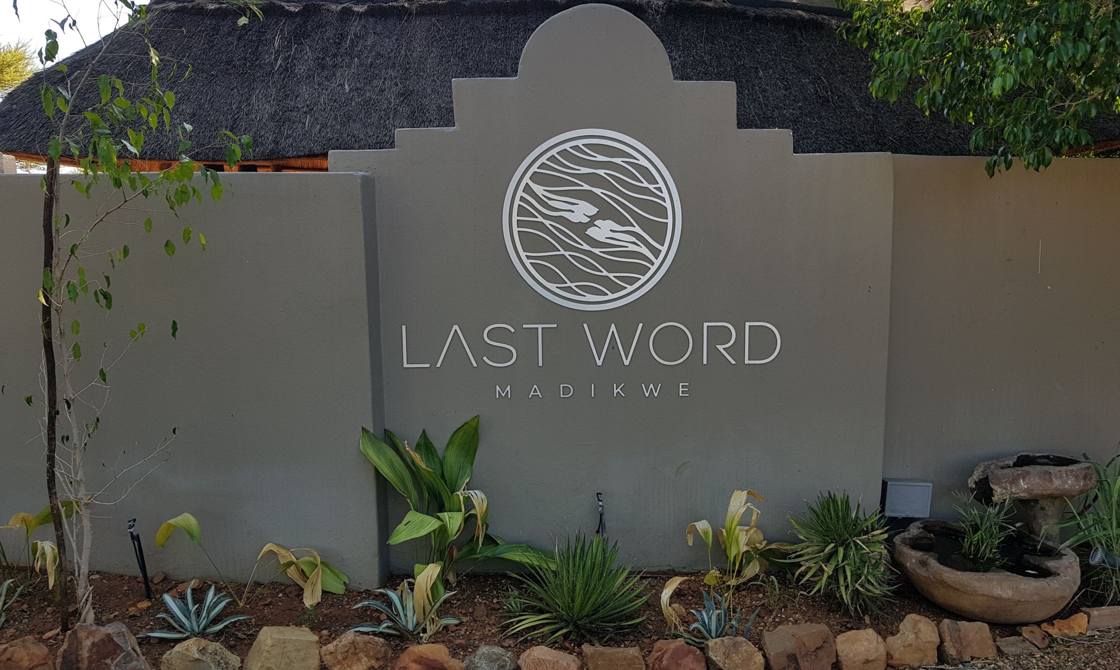 Last Word entrance sign Last Word entrance sign
