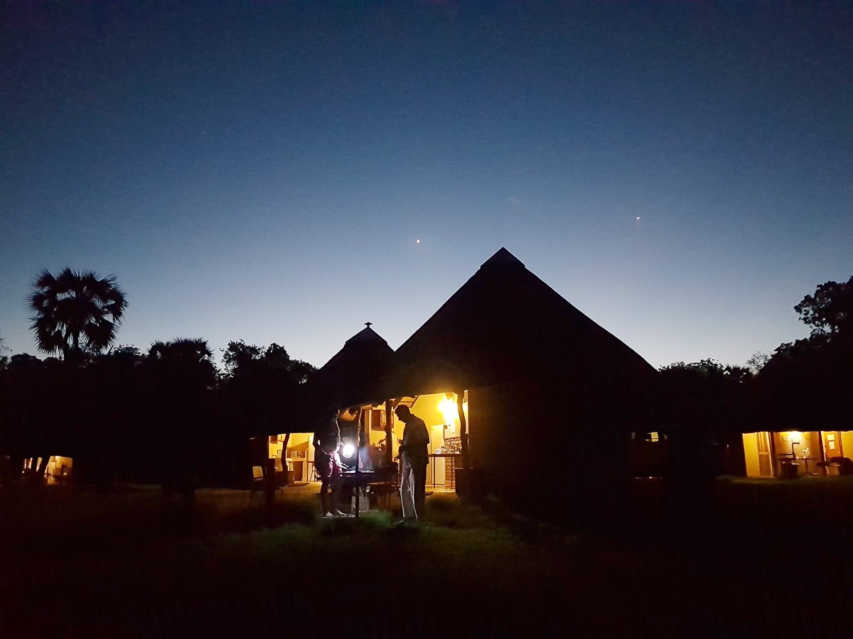 Letaba huts at night