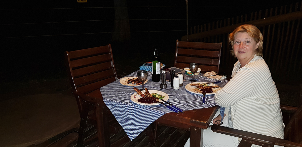 Our Safari tent braai in Letaba