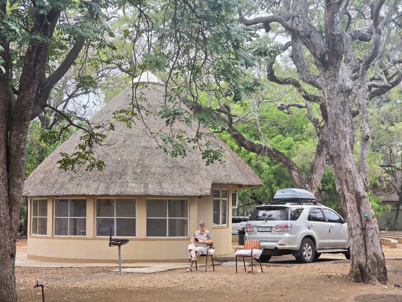 The Letaba Bungalow on the left of the restaurant in the Kruger 