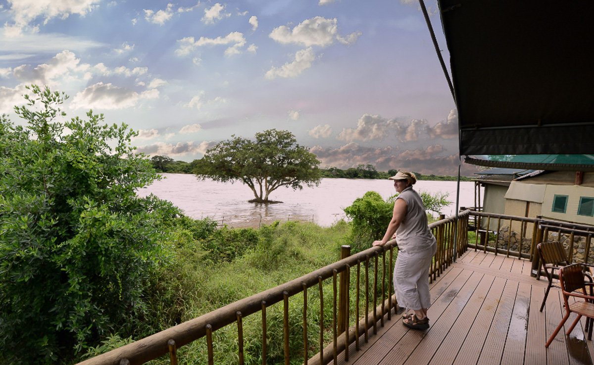 River view from Safari tent at Lower Sabie