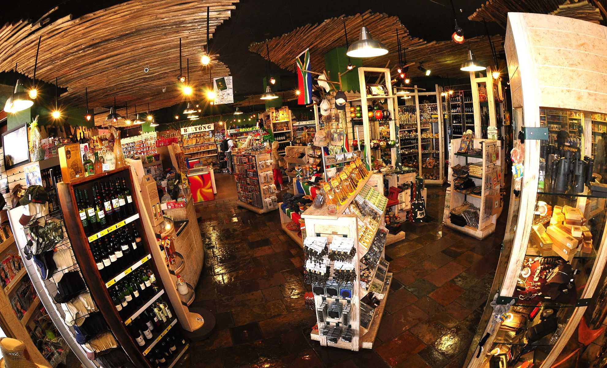 Inside the shop at Lower Sabie camp in the Kruger