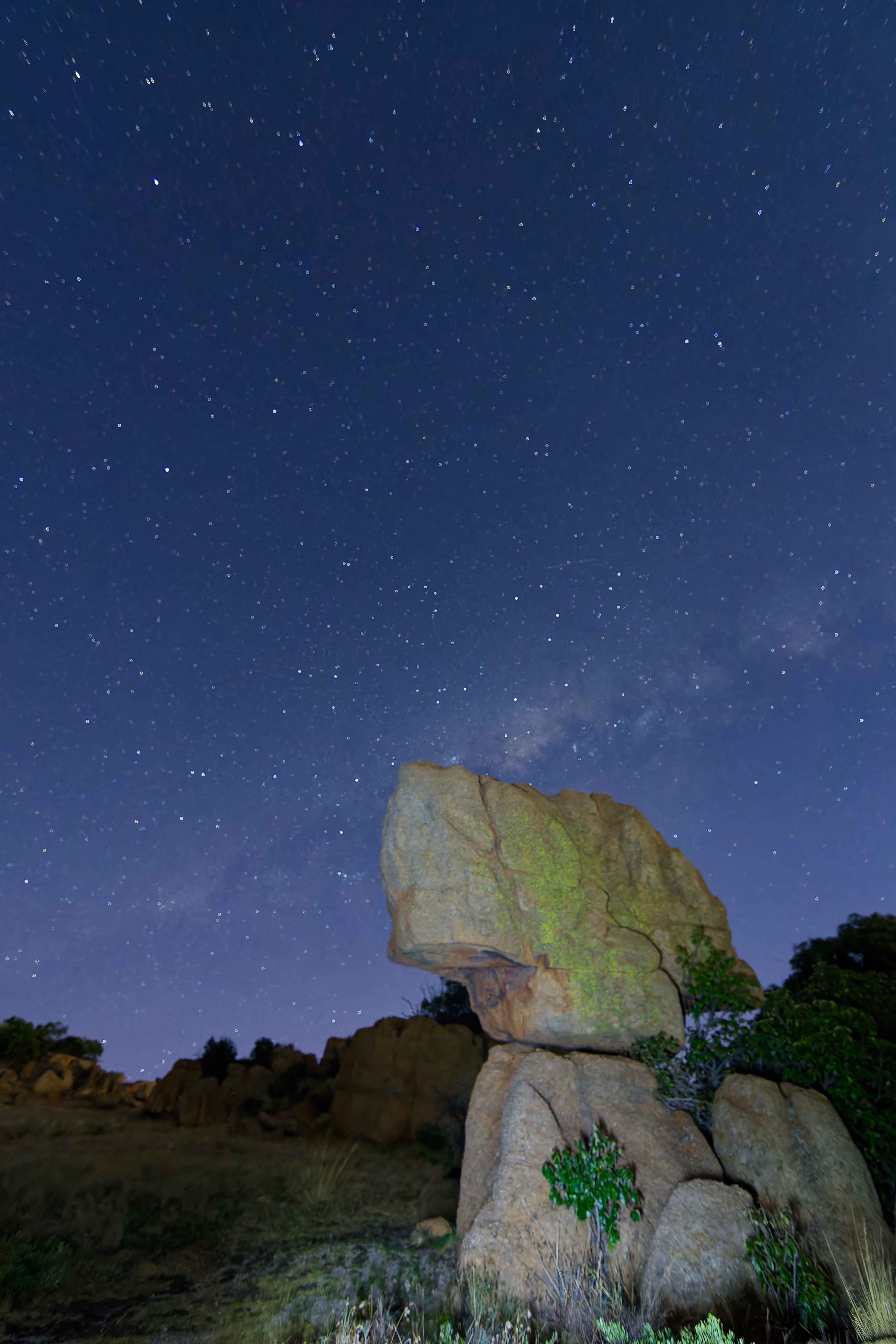 Milorho Lodge mushroom rock under the stars 