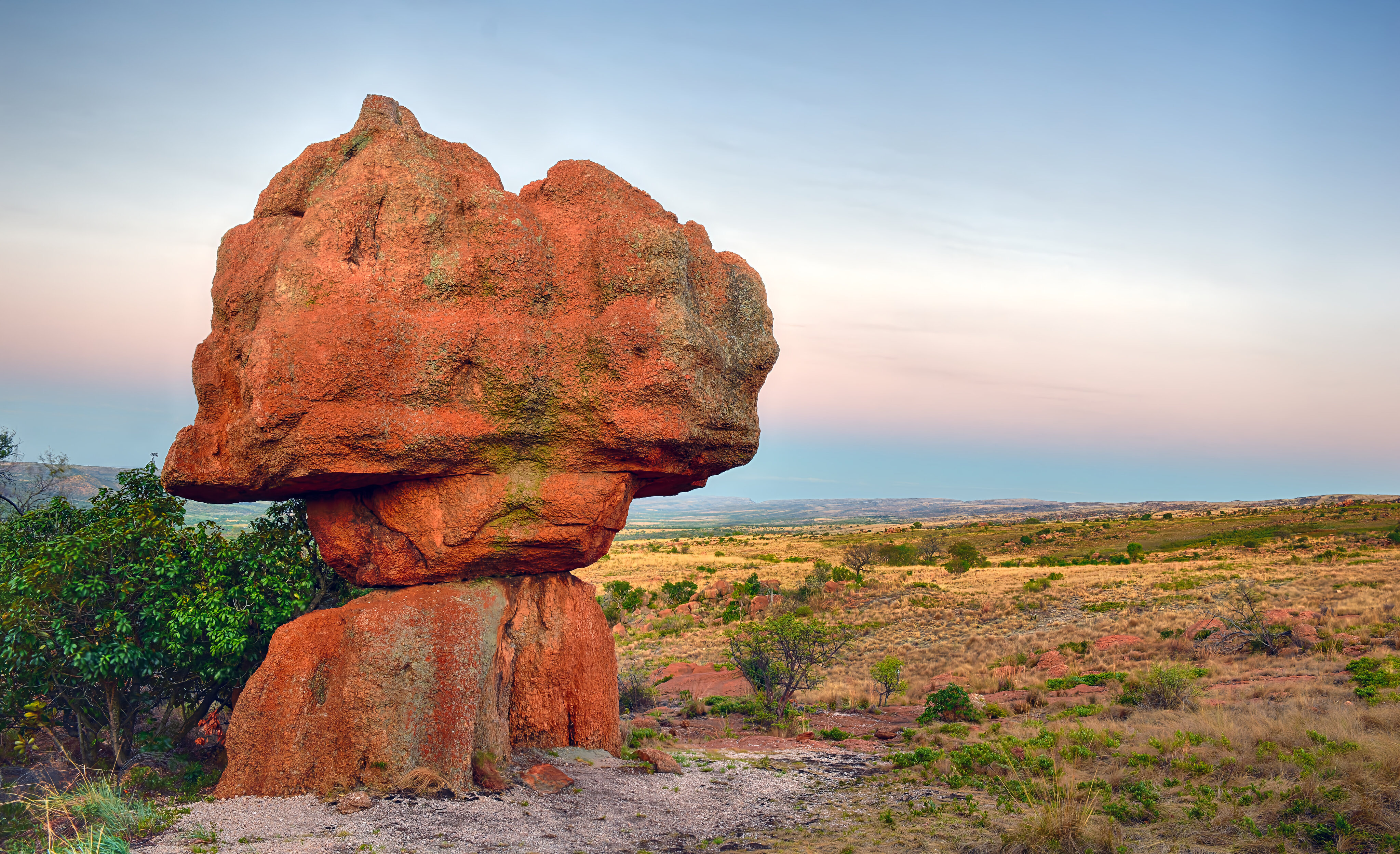 Mushroom rock formation