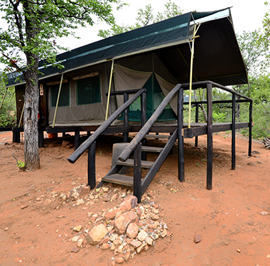 Rustic tent at Makuya Game Reserve, Greater Kruger