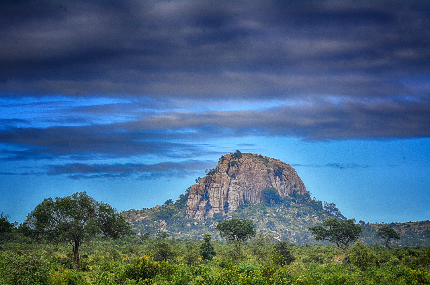 image of either Mangake or Mount Newu captured from a game drive along Voortrekker Road in the Kruger National Park